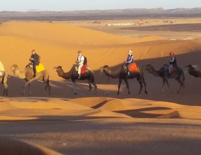 Caminata en camello por el desierto de Merzouga