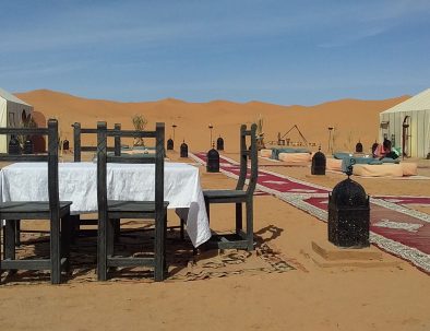 campamento en el desierto del sahara