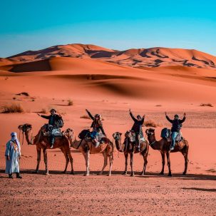 Camel ride in Morocco